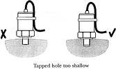 Figure 4. Tapped hole too shallow